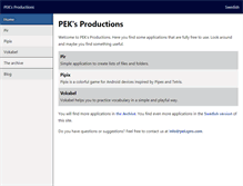 Tablet Screenshot of pekspro.com